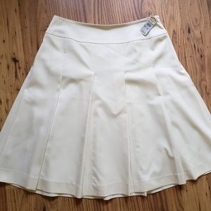 Talbot's Cream Sequined Pleated Skirt